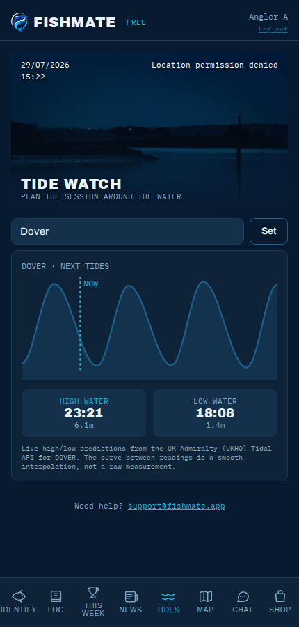 Live tide chart